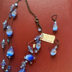 Dabby Reid Beautiful Blue Necklace + Earrings
